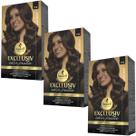 Kit 3 Coloração Creme Permanente Excllusiv Color Pratic Louro Médio 7.0 Haskell