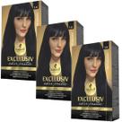 Kit 3 Coloração Creme Permanente Excllusiv Color Pratic Preto Azulado 1.0 Haskell Kit 3 Coloração Creme Permanente Excllusiv Color Pratic Preto Azulado 1.0 Haskell