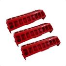 Kit 3 Comedouro Calha 30cm Para Aves Frango Cordona Galinhas