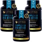 Kit 3 Complexo B Bio Ativo 60 Cápsulas B1 B2 B3 B5 B6 B7 B9 B12 - Hiper Suplementos