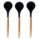 Kit 3 Concha de Silicone com Cabo de Madeira Oikos