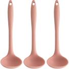 Kit 3 Conchas de Cozinha 27cm Silicone Rosa para Servir Sopa