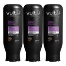 Kit 3 Condicionador Cabelos Lisos Anti Frizz Liso Profundo 325ml Vult Kit 3 Condicionador Cabelos Lisos Anti Frizz Liso Profundo 325ml Vult