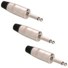 Kit 3 Conector P10 Mono Blindado Nys225s Rean By Neutrik Kit 3 Conector P10 Mono Blindado Nys225s Rean By Neutrik