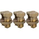 Kit 3 conector split bolt paraf fendido 150mm