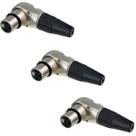Kit 3 Conector Xlr Femea 90 Rc3fr Rean By Neutrik