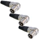 Kit 3 Conector Xlr Macho 90 Rc3mr Rean By Neutrik Kit 3 Conector Xlr Macho 90 Rc3mr Rean By Neutrik