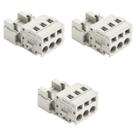 Kit 3 Conectores Macho 721-603 1 Condutor 3 Polos 5,0mm 2,5mm² Wago