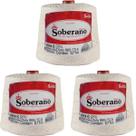 Kit 3 Cones Barbantes Soberano Cru 700 Gramas e Fio Ordem 6 para Crochê, Tricô e Artesanato