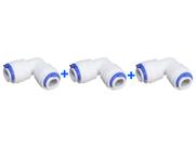 Kit 3 CONEXAO PLASTICA COTOVELO EM L 3/8 x 3/8