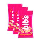 Kit 3 Confeito Bib's Morango Extreme 40g