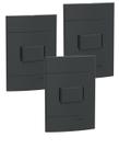 Kit 3 conjunto de interruptores simples cor grafite 10a 250v schneider