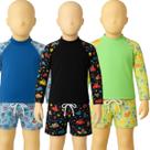 KIT 3 Conjunto Infantil Termica Sunga Vekyo Proteção Uv Confortavel Piscina Moda Praia Infantil