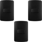 KIT 3 CONJUNTO INTERRUPTOR SIMPLES 10a MARGIRIUS LINHA B3 PRETO