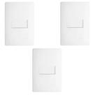 Kit 3 Conjunto Interruptor Simples Habitat Branco Fame 3769 Kit 3 Conjunto Interruptor Simples Habitat Branco Fame 3769