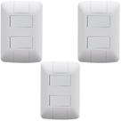 Kit 3 Conjunto Interruptor Simples + Paralelo 6a Tramontina