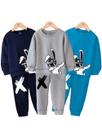 Kit 3 Conjunto Juvenil Infantil Urban 3 Moletom Manga Longa e 3 Calça Moletom Outono Inverno Coelhão