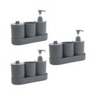 Kit 3 Conjunto Para Banheiro Lyor Porta Escovas e Dispenser Para Sabonete Liquido Kit 3 Conjunto Para Banheiro Lyor Porta Escovas e Dispenser Para Sabonete Liquido