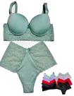 Kit 3 Conjunto Plus Size Luxo Poliamida com Renda Lingerie Reforçado Conforto