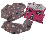 Kit 3 Conjunto Soft Menina Inverno Infantil Tam 1 2 3 Pijama Kit 3 Conjunto Soft Menina Inverno Infantil Tam 1 2 3 Pijama