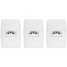 Kit 3 conjunto tomada 10a 3 pinos soprano siemens ilus