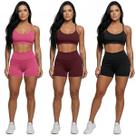 KIT 3 Conjunto Top Alça Fina Sem Bojo e Short Suplex Bella Fiore Treino Academia Fitness Musculação Tamanho:GGCor:Rosa+