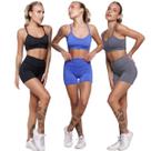 KIT 3 Conjunto Top Alça Fina Sem Bojo e Short Suplex WLS Modas Treino Academia Moda Fitness KIT 3 Conjunto Top Alça Fina Sem Bojo e Short Suplex WLS Modas Treino Academia Moda Fitness