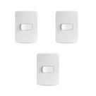 Kit 3 Conjuntos Montados 1 Interruptor Simples S3B62010 Branco Miluz Schneider Kit 3 Conjuntos Montados 1 Interruptor Simples S3B62010 Branco Miluz Schneider