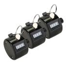 Kit 3 Contador Manual Numérico 4 Dígitos Batidas Controle Pessoas Portaria Evento Fluxo Esportivo