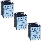 Kit 3 Contator Mini 22a WEG 3 NA 190V/220V CWC025-00-30V26