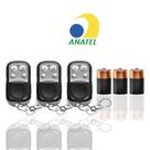KIT 3 Controle ORIGINAL de Portão Electrónico Remoto Compatível 433Mhz automático Garagem 4 Botões R