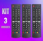 Kit 3 Controles Remotos Compatível com TV LG Smart LED LCD 4K
