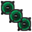Kit 3 Cooler Fan Reinforced 5 Leds Para Gabinete 120mm x 120mm