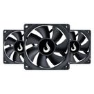 Kit 3 Cooler Fan Rise Mode Black 80mm 12v Preto - RM-BK-02-FB