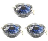 Kit 3 Cooler Processador CPU para AMD e Intel 775 1150 1151 1155 1156 Fm2 Am3 Am4