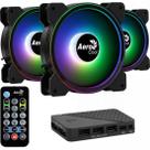 Kit 3 Coolers Aerocool Saturn 12 Pro ARGB + Hub