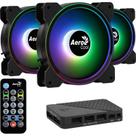 Kit 3 Coolers Saturn 12 PRO ARGB + Hub + Controle AEROCOOL
