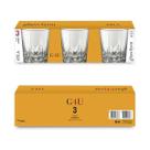 Kit 3 Copos Baixo Vidro Egipcio 300ml Whisky Drink Campari