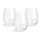 Kit 3 Copos de Vidro Lira 440ml Baixo Design Clássico para Servir Água, Suco e Refrigerante