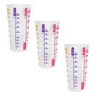 Kit 3 Copos Medidor Graduado 550ml Dosador Para Receitas