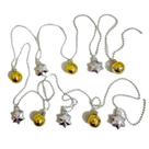 Kit 3 Cordões Dourado Bolas Estrela 2,3m Pendente Enfeite Kit 3 Cordões Dourado Bolas Estrela 2,3m Pendente Enfeite
