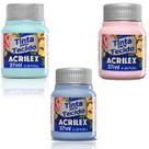 Kit 3 Cores Tinta Tecido Acrilex 37ml Rosa Azul e Verde Bebê Kit 3 Cores Tinta Tecido Acrilex 37ml Rosa Azul e Verde Bebê