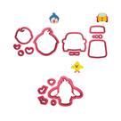 Kit 3 Cortadores Circo Carro Pássaro Plim Plim