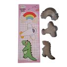 Kit 3 Cortadores de Biscoito Temáticos em Aço