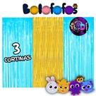 kit: 3 Cortina Metalizada , BOLOFOFO Decoração , Festa , Aniversário, Adereços , Banner , Festival, Comemoração