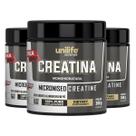 Kit 3 Creatina Pura ATP Monohidrata 300g Unilife Kit 3 Creatina Pura ATP Monohidrata 300g Unilife