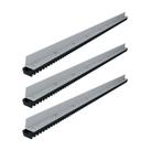 kit 3 Cremalheira Aluminio Gomos Nylon P/ portão deslizante
