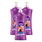 Kit 3 Creme de Pentear Infantil Seda Juntinhos Frozen 300ml