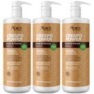 Kit 3 Creme De Pentear Nutritivo Apse Apice Crespo Power Vegano Profissional Uso Diario 1L