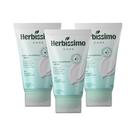 Kit 3 Creme Desodorante Antitranspirante Herbíssimo Bisnaga Care Monoi E Ácido Hialurônico 55g